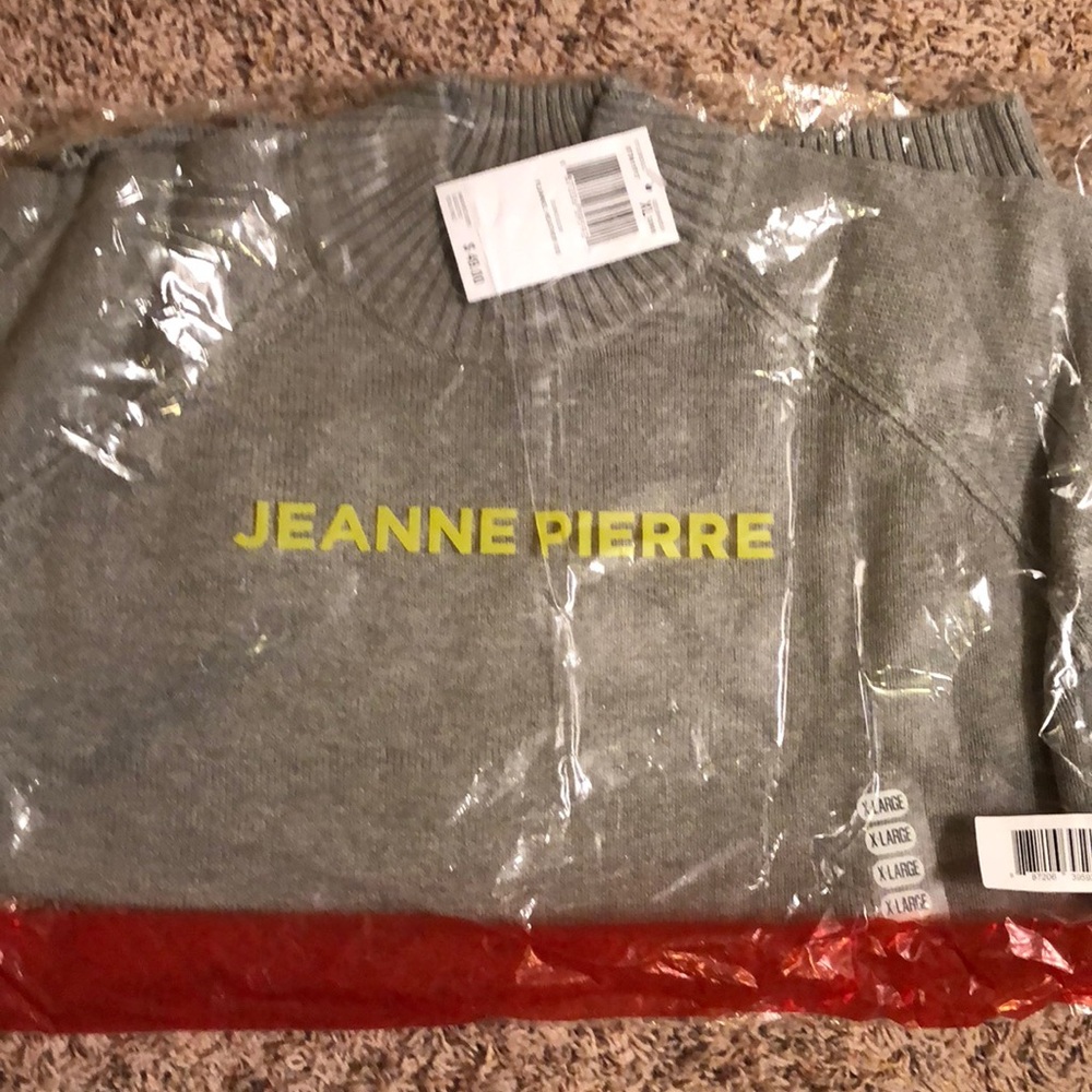 Jeanne Pierre Gray Sweater Size Extra Large